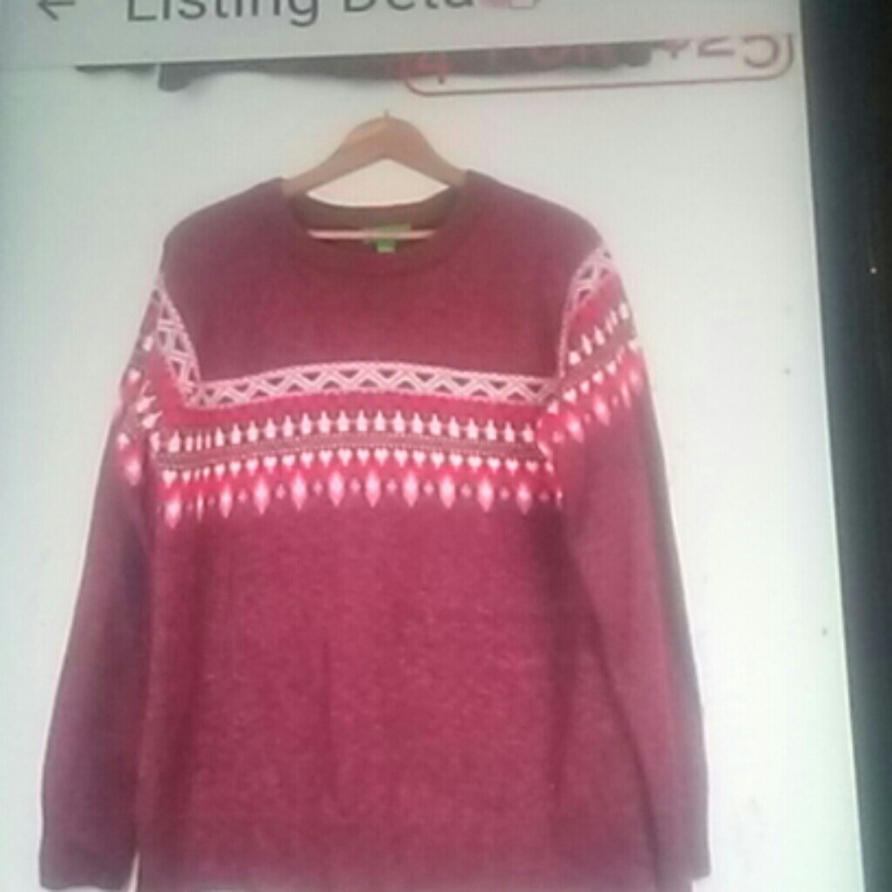 Dip fairisle sweater L